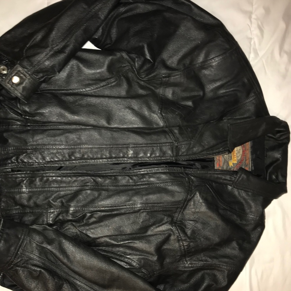 Black leather jacket